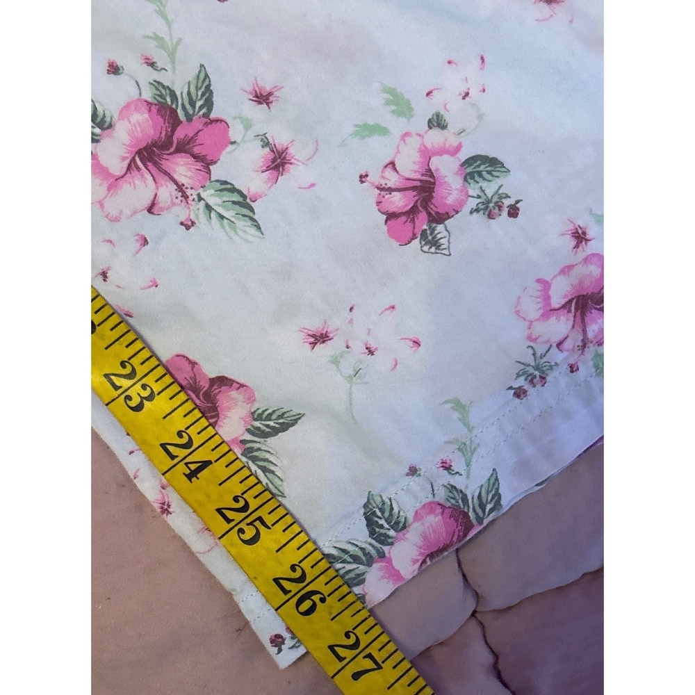 Love By Gap Womens White Pink Floral Pajama Lounge Pants Cotton Size Medium - Picture 7 of 7